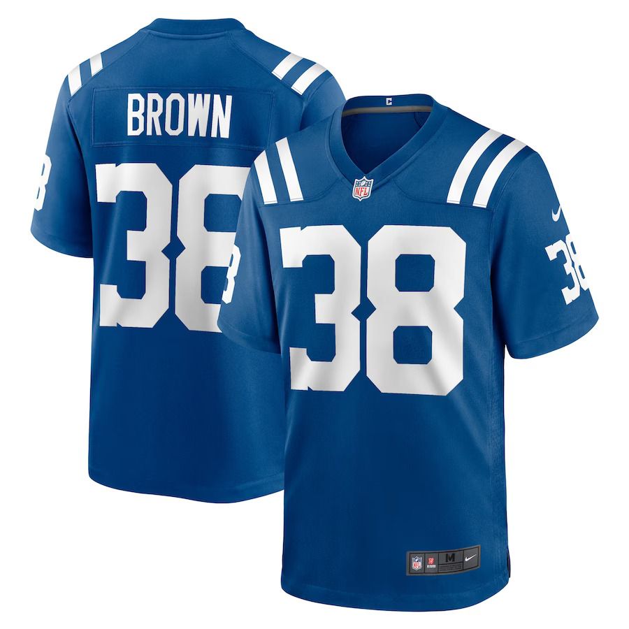Men Indianapolis Colts #38 Tony Brown Nike Royal Player Game NFL Jersey->customized nhl jersey->Custom Jersey